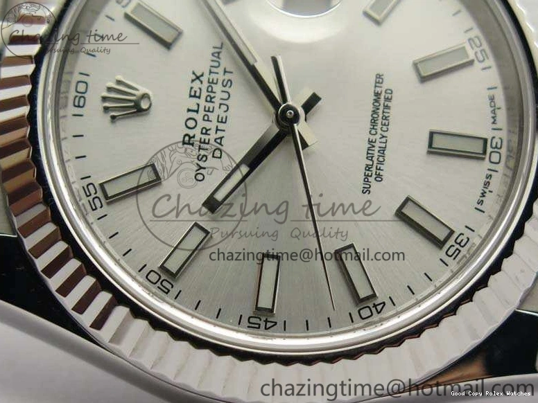 Good Copy Rolex Watches 1:1 DateJust Bracelet Silver MoistureWicking Stick Edition On Jubilee Markers Best 228238 A Dial 3511 SS Noob 1230